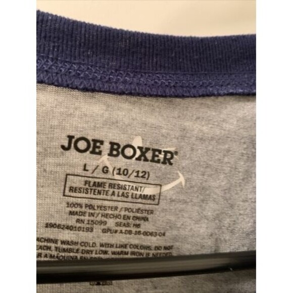 Joe Boxer Boys Long Sleeve Shirt Crew Neck Size Large Gray/Blue - Picture 4 of 6